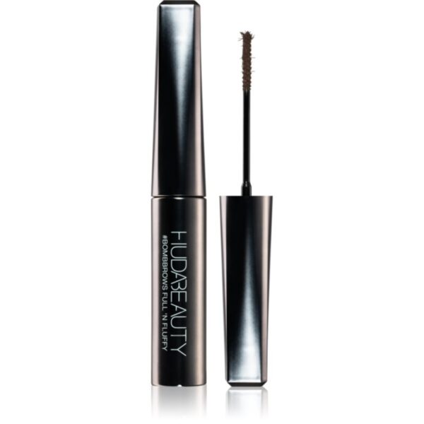 Huda Beauty Bombrows Full ‘n Fluffy gel pentru sprâncene rezistent la apă culoare Soft Black 4