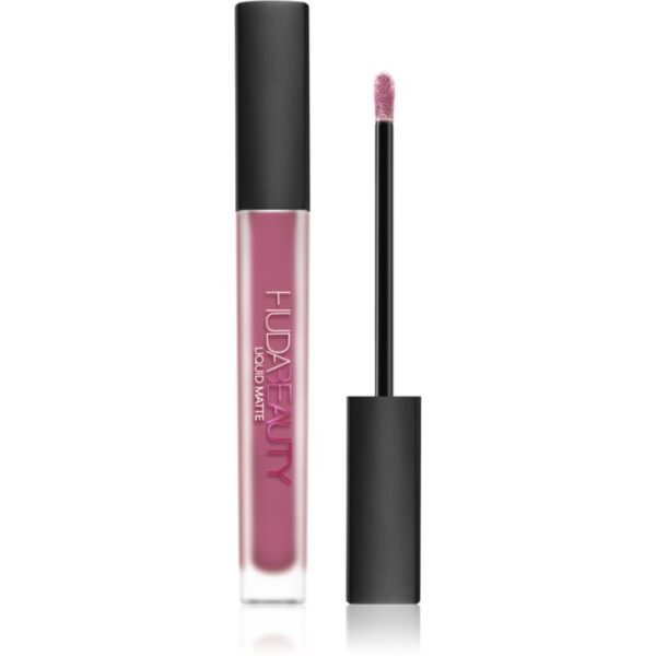 Huda Beauty Liquid Matte Lipstick Ultra-Comfort ruj cu persistenta indelungata cu efect matifiant culoare Muse 4