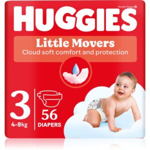 Huggies Little Movers Ultra Comfort scutece de unică folosință Jumbo 4 - 9 kg 56 kg-Țena