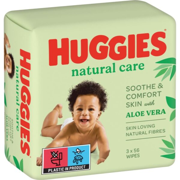 Huggies Natural Care servetele pentru curatare 3x56 buc-ro