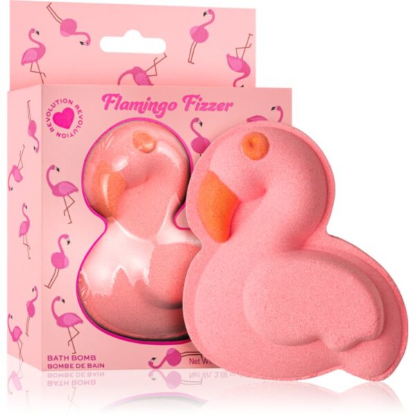 I Heart Revolution Bath Fizzer Flamingo bombă de baie cu parfum Pineapple & Peach 110 g-Țena