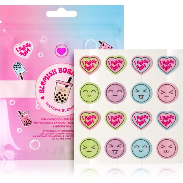 I Heart Revolution Bubble Tea Blemish Boba plasturi pentru piele problematică impotriva acneei 16 buc-ro