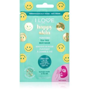 I Love Happy Skin mască cu argilă cu ulei din arbore de ceai 10 ml-ro