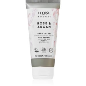I Love Naturals Rose & Argan crema de maini hidratanta cu aromă de trandafiri 100 ml-ro