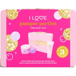 I Love Pamper Parties Tindulgent Trio set cadou intr- o cutie-ro