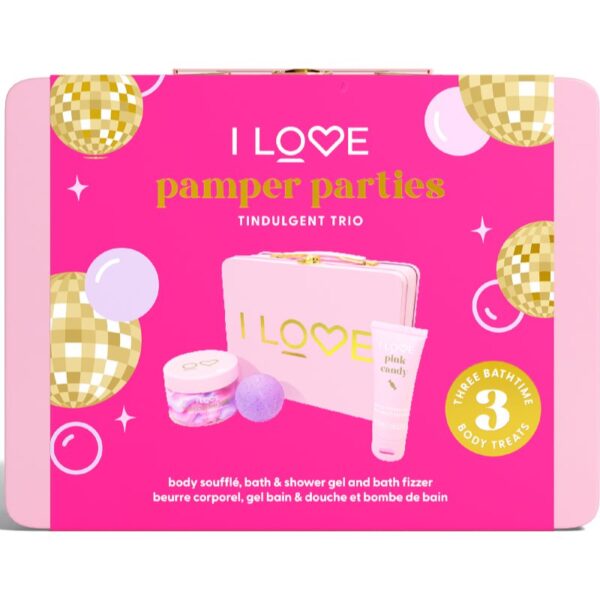 I Love Pamper Parties Tindulgent Trio set cadou intr- o cutie-ro