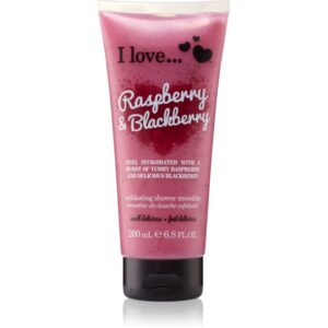 I Love Raspberry & Blackberry gel de duș cu efect exfoliant 200 ml-Țena