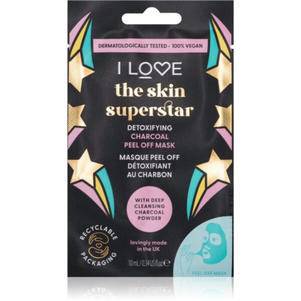 I Love Skin Superstar mască activă și detoxifiantă cu carbon activ 10 ml-ro