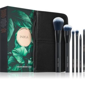 INIKA Organic Brush Case With Brushes set de pensule cu husă 1 buc-ro