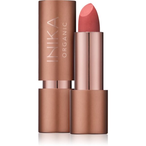 INIKA Organic Creamy Lipstick Ruj crema hidratant culoare Pink Poppy 4