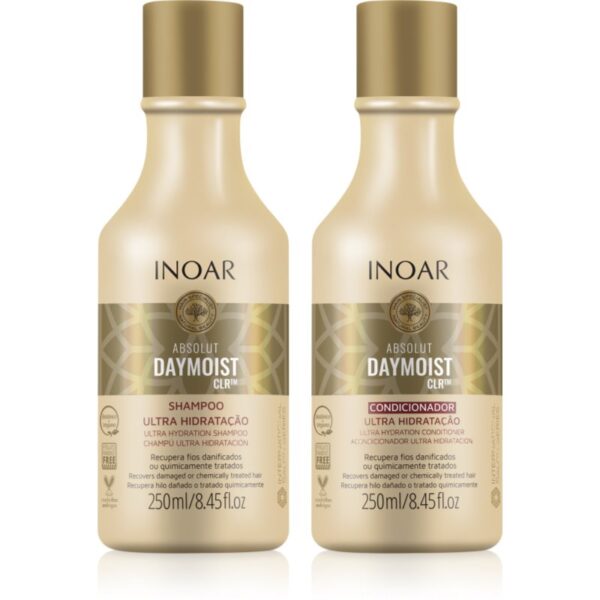 INOAR Absolut Daymoist CLR™ set pentru par uscat si vopsit 2x250 ml-Țena
