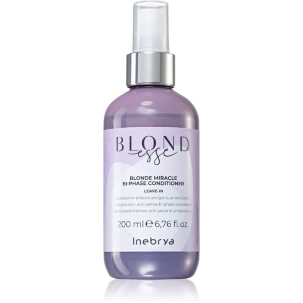 Inebrya BLONDesse Blonde Miracle Bi-Phase Conditioner balsam fara clatire in 2 faze pentru par blond 200 ml-Țena