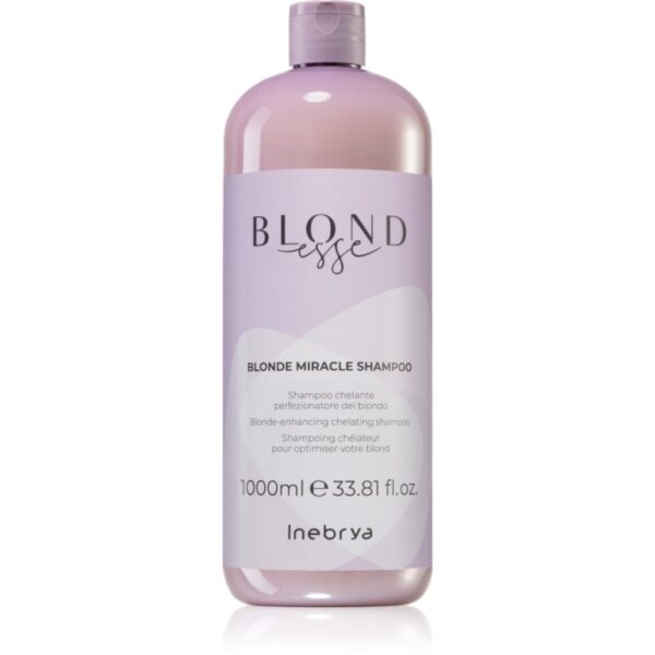 Inebrya BLONDesse Blonde Miracle Shampoo șampon detoxifiant pentru curățare pentru par blond 1000 ml-ro