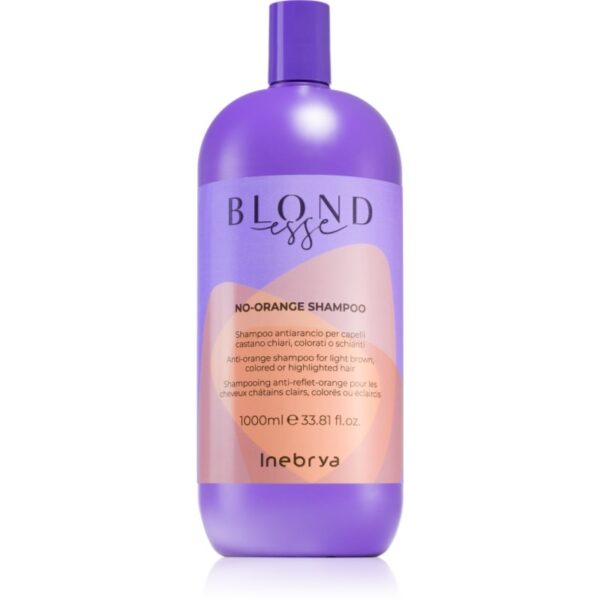 Inebrya BLONDesse No-Orange Shampoo sampon hranitor neutralizarea subtonurilor de alamă 1000 ml-ro