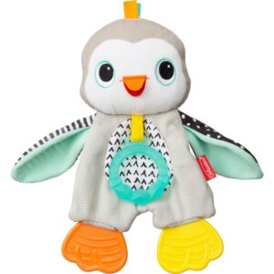 Infantino Cuddly Teether Penguin jucărie de pluș pentru dentiție 1 buc-ro