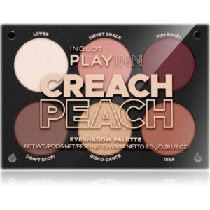 Inglot PlayInn Eyeshadow Palette paletă cu farduri de ochi culoare Creach Peach 8 g-ro