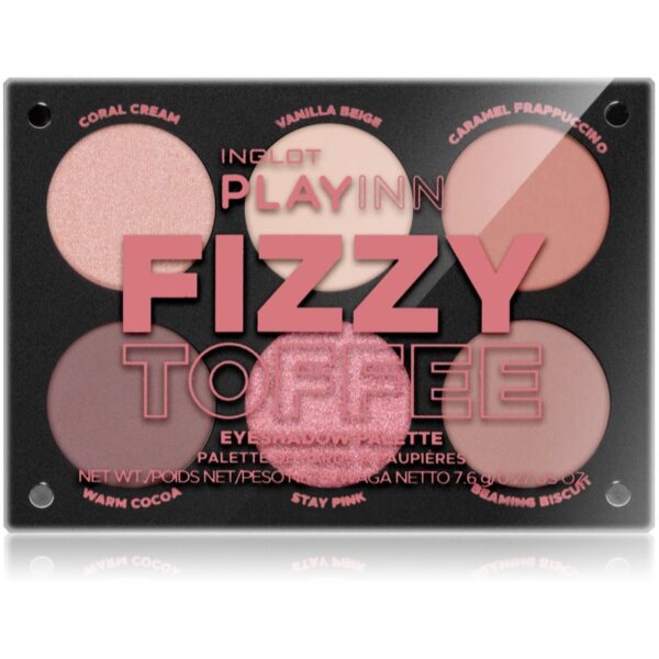 Inglot PlayInn Eyeshadow Palette paletă cu farduri de ochi culoare Fizzy Toffee 7.6 g-Țena