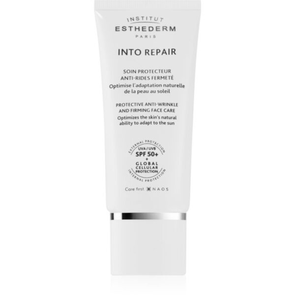 Institut Esthederm Into Repair Protective And Anti-Wrinkle Creme SPF 50+ cremă de față protectoare pentru intoleranța la soare SPF 50+ 50 ml-Țena
