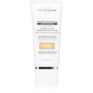Institut Esthederm Photo Reverse Protective Anti-Dark Spots Tinted Face Care crème de protectie anti-acnee cu o protectie UV ridicata culoare Medium B-ro