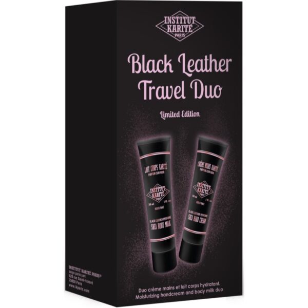 Institut Karité Paris Black Leather Travel Duo Seturi pentru voiaj pentru maini si corp-Țena