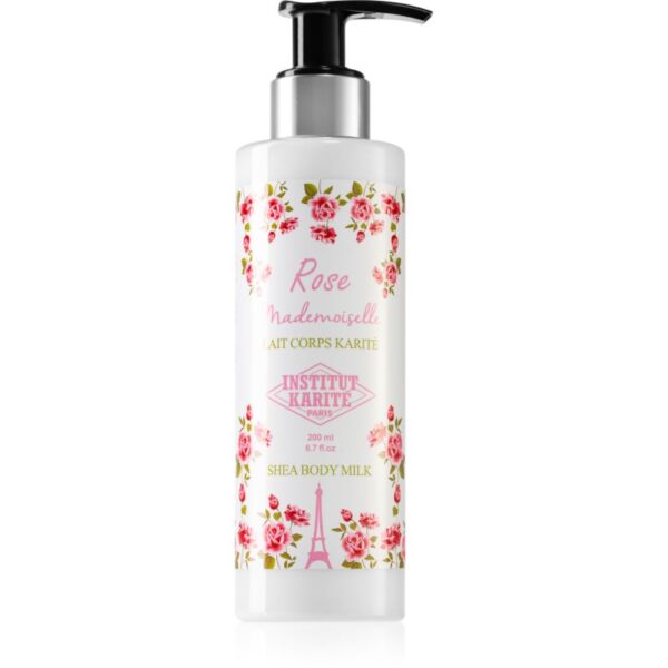 Institut Karité Paris Rose Mademoiselle Shea Body Milk loțiune de corp hidratantă unt de shea 200 ml-Țena