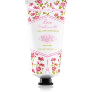 Institut Karité Paris Rose Mademoiselle Shea Hand Cream crema cu textura usoara de maini cu unt de shea tube + box 75 ml-ro