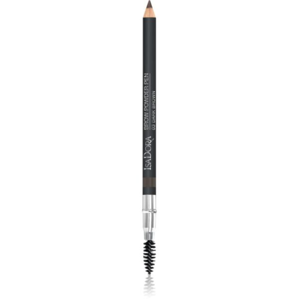 IsaDora Brow Powder Pen creion pentru sprancene cu pensula culoare 03 Dark Brown 1