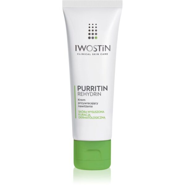 Iwostin Purritin Rehydrin crema de zi hidratanta pentru piele uscata si iritata in urma tratamentului antiacneic 40 ml-ro