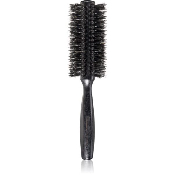 Janeke Black Line Tumbled Wood Hairbrush Ø 55mm perie rotundă pentru păr cu peri de nailon și de mistreț 1 buc-Țena