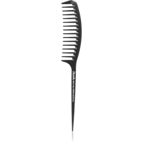 Janeke Carbon Fibre Fashion Comb with a long tail and wavy frame pieptene de păr 21