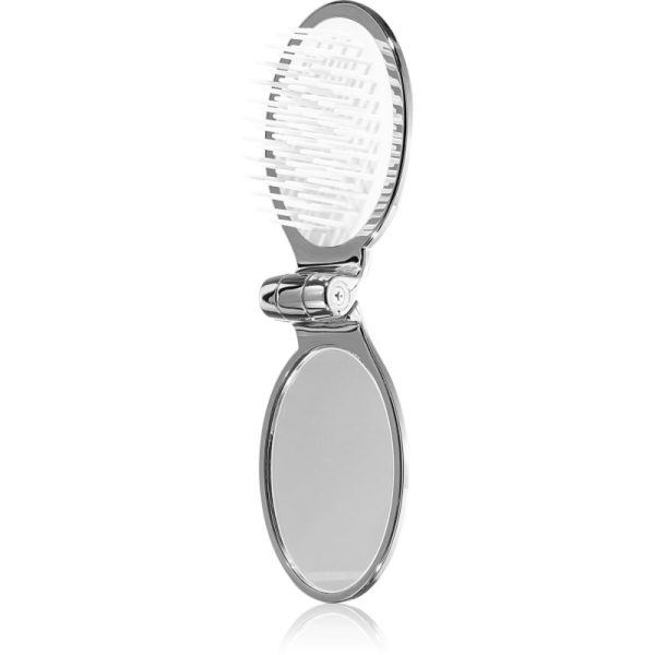 Janeke Chromium Line Folding Hair-Brush with Mirror pieptene de păr cu oglinda mica 9
