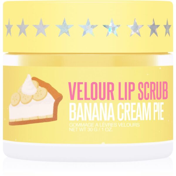 Jeffree Star Cosmetics Banana Fetish Velour Lip Scrub exfoliant din zahar de buze Banana Cream Pie 30 g-Țena