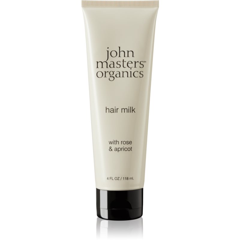 John Masters Organics Rose & Apricot Hair Milk lapte pentru par ce nu necesita clatire pentru varfuri deteriorate 118 ml-ro