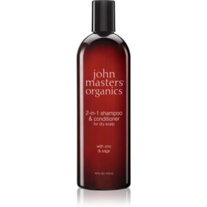 John Masters Organics Scalp 2 in 1 Shampoo with Zinc & Sage sampon si balsam 2 in 1 473 ml-Țena