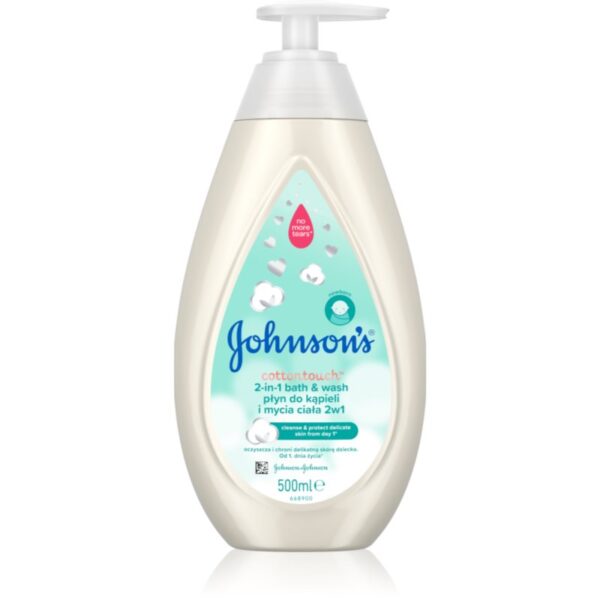 Johnson's® Cottontouch spumant de baie și gel de duș 2 in 1 pentru copii 500 ml-ro