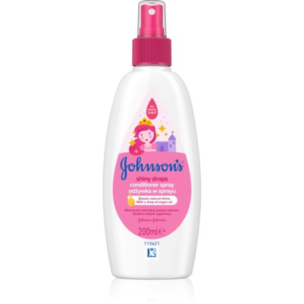 Johnson's® Shiny Drops conditioner Spray Leave-in cu ulei de argan de la vârsta de 18 luni 200 ml-Țena