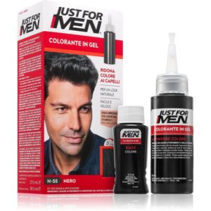 Just for Men Color Kit vopsea de par tonifianta pentru barbati culoare H-55 Real Black 1 buc-ro