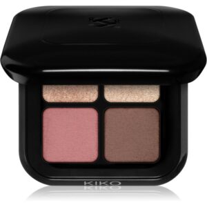 KIKO Milano New Bright Quartet paletă cu farduri de ochi culoare 02 Rosy Mauve Variations 3.5 g-ro