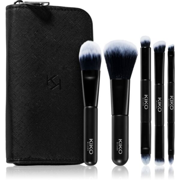 KIKO Milano Travel Brush Set set de pensule cu husă-Țena