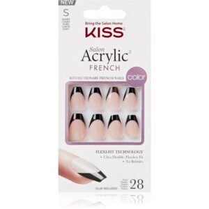 KISS Acrylic French Color unghii artificiale Flame 28 buc-ro