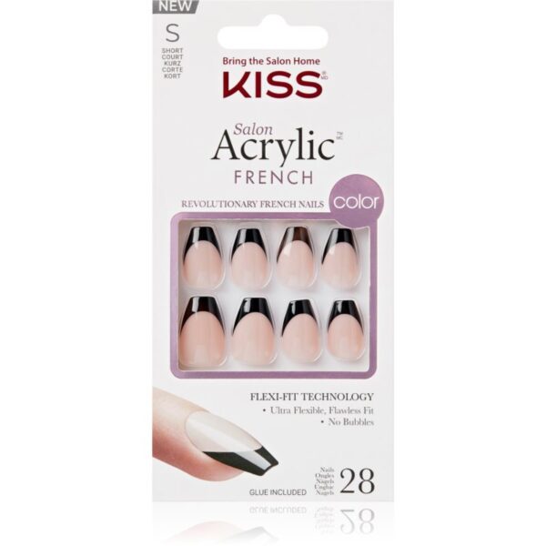 KISS Acrylic French Color unghii artificiale Flame 28 buc-ro