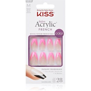 KISS Acrylic French Color unghii artificiale Squared 28 buc-ro