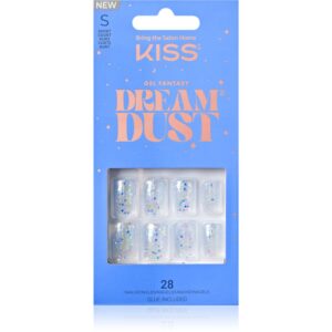 KISS Dream Dust Gel Fantasy unghii artificiale White and Blue 28 buc-Țena