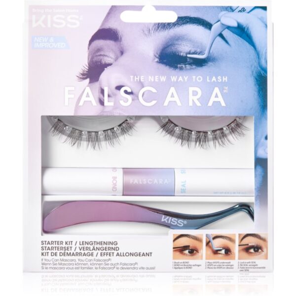 KISS Falscara Starter Kit set pentru gene 1 buc-ro