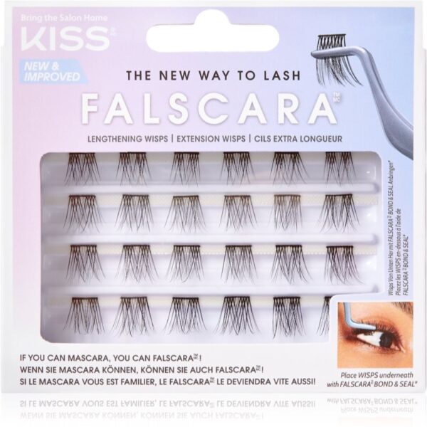 KISS Falscara Wisp mănunchiuri de gene individuale autoadezive Lengthening Wisps 24 buc-ro