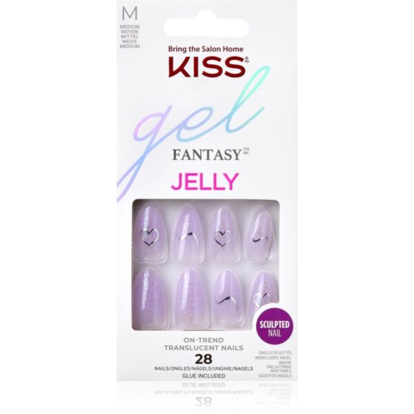 KISS Gel Fantasy Jelly Color unghii artificiale One Day Jelly 28 buc-Țena