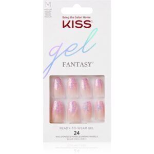 KISS Gel Fantasy Ready to Wear Gel unghii artificiale Winter Sparks 24 buc-Țena