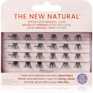 KISS The New Natural Effortless Minimal Look pachet cu gene fără noduri autoadezive Trio 02 24 buc-ro