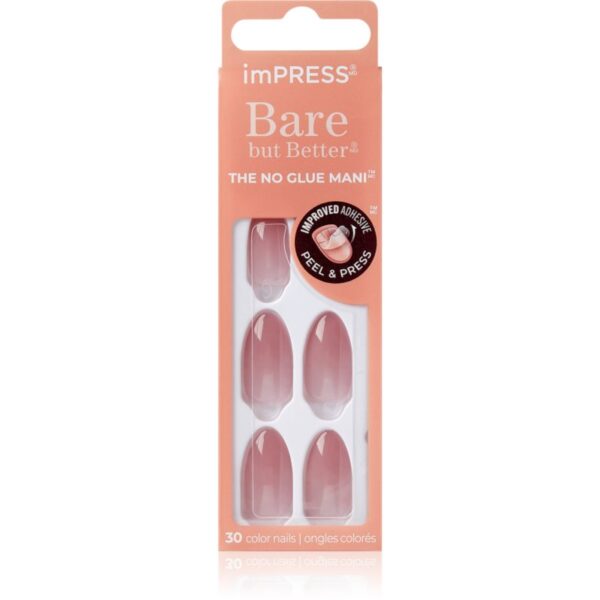 KISS imPRESS Bare but Better unghii artificiale Serenity 30 buc-ro