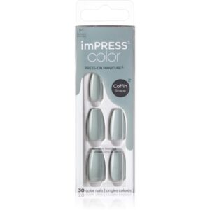 KISS imPRESS Color Medium unghii artificiale Going Green 30 buc-ro